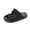 Black, variant on Girls' Sandal Style Soft Toe Cozy Summer Slides With Adjustable Hook Loop Straps For Kids