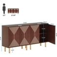 thumbnail image 3 of Tribesigns Classic 59" Sideboard, Freestanding Storage Cabinet, Vintage Wood Buffet, 3 of 7