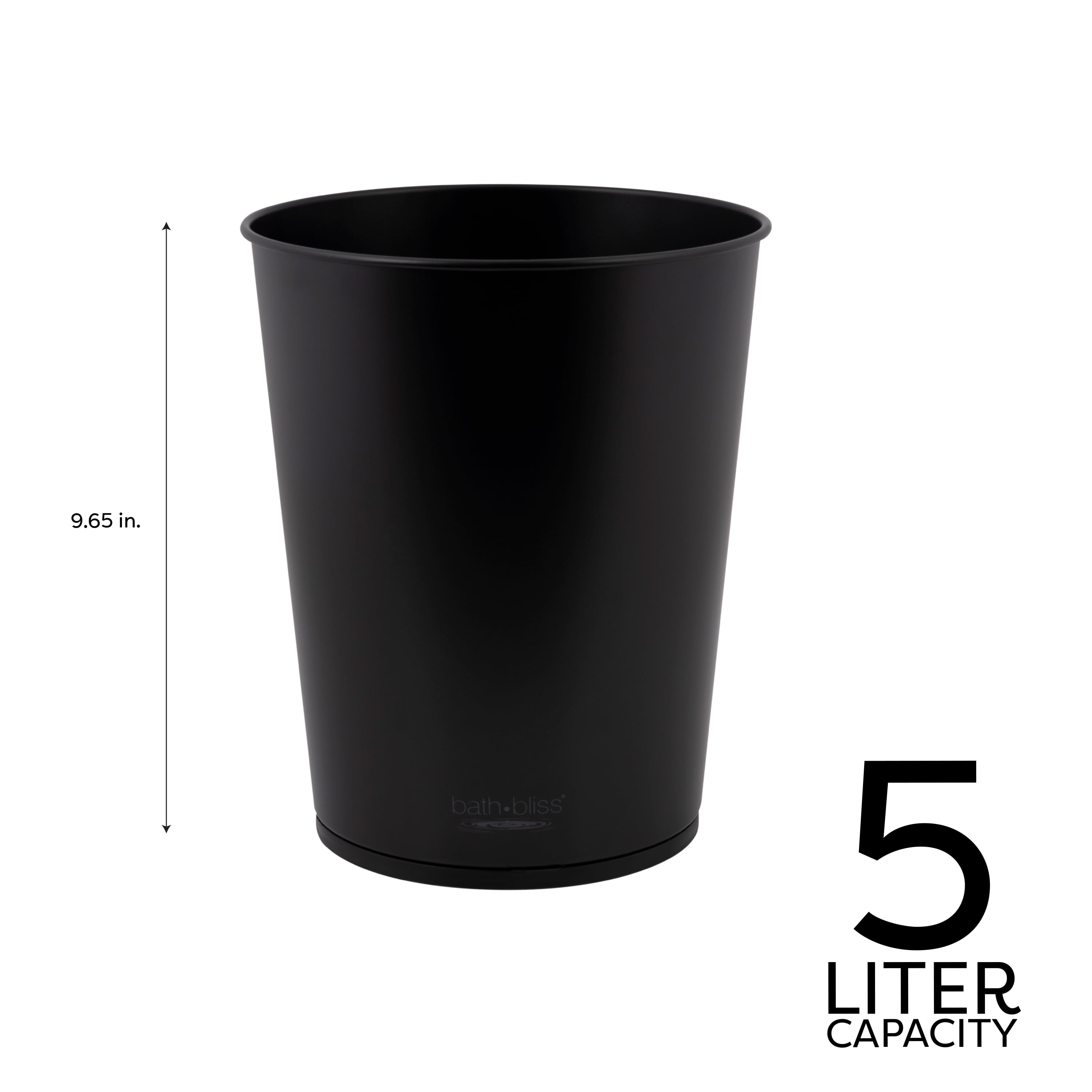 Bath Bliss Plastic and Iron Bathroom Accessory Set in Matte Black