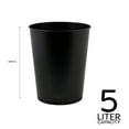 thumbnail image 4 of Bath Bliss 2 Pack 1.3 gal Iron Bathroom Trash Can, Matte Black, 4 of 6
