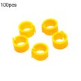 thumbnail image 2 of Flmtop 100Pcs 8mm Identification Opening Leg Foot Rings for Poultry Birds Yellow, 2 of 9