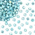 thumbnail image 3 of Crystal Beads Czech Crystal Bicone 2x 4mm(451 69 302 Rondelle) 63030 20000 Turquoise AB, 3 of 4