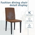 thumbnail image 6 of StnTalk Dining Chairs Set of 4, Brown Faux Leather Upholstered Kitchen Chairs with Metal Legs, Modern Parsons Dining Room Chairs for Dining Table, Easy Assembly, 6 of 8