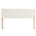 thumbnail image 4 of Sparta Weave Vegan Leather King Headboard in Natural Beige, 4 of 8