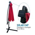 thumbnail image 6 of Aukfa 10ft Patio Solar LED Lighted Outdoor Umbrellas with Cross Base for Market Beach Pool - Red, 6 of 8