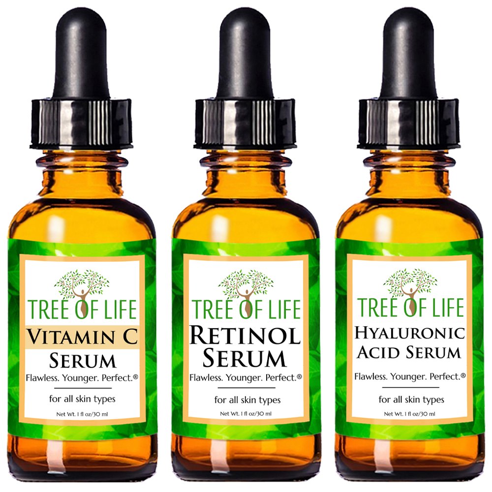 Anti Aging Face Serum 3Pack Vitamin C Serum, Retinol