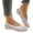 White, variant on Woven Mesh Ballet Flats for Women Mary Jane Flat Round Toe Slip On Woven Hollow Beach Ballerina Flats