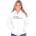 thumbnail image 3 of Funny Computer Coding Joke CSS Ninja Zip Up Hoodie Men's Women's Brisco Brands S, 3 of 6