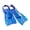 Blue, variant on Reef Tourer Snorkel Fins for Kids and Adults, Adjustable Open Heel, Compact Short Blade Swimming Snorkeling Flippers, Travel Size, RF0106P, Blue, Large