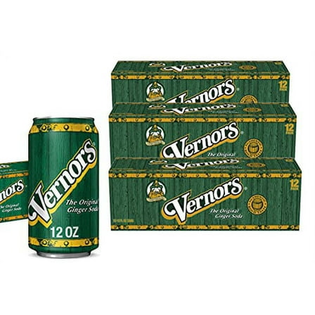 Vernors Classic Original Ginger Ale Soda Soft Drink - 3 Cases (36 Cans)