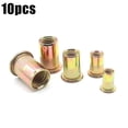 thumbnail image 1 of 10X M3 M8 M10 Écrous Moletés en Acier au Carbone Rivets Capuchon Plat Zinc, 1 of 9
