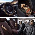 thumbnail image 4 of Yuyamidu Frog Car Seat Cover Full Set with Steering Wheel Cover Seatbelt Pads Mushroom Car Armrest Cover Headrest Covers Cup Coaster Key Chain 14 PCS, 4 of 7