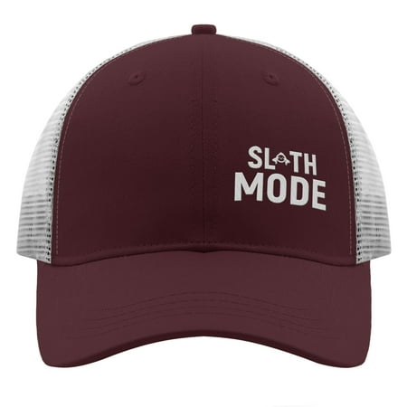 Baseball Hats sloth mode Embroidery Dad Hat for Men Casual Adjustable for Fishing Snapbacks Chestnut red One Size