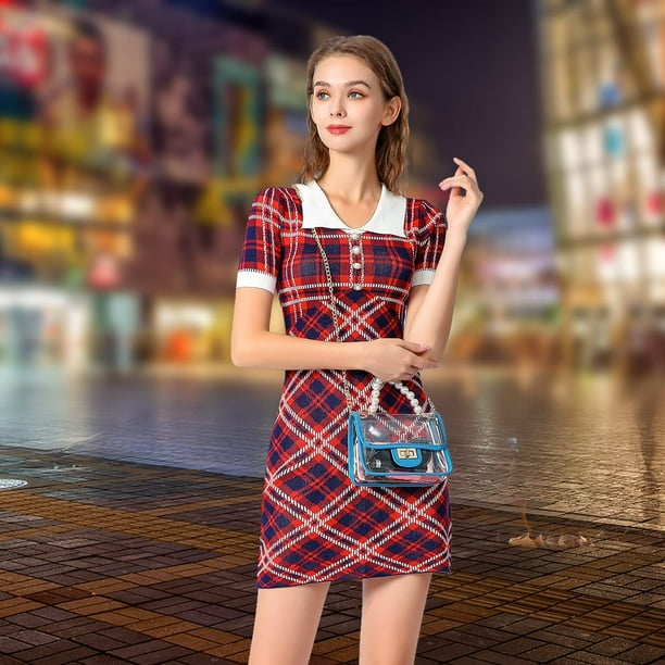 Clear Purse for Women Fashion Crossbody Clutch Handbag Cute