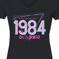 thumbnail image 4 of Inktastic Born in 1984 Throwback Birthday Women's V-Neck T-Shirt, 4 of 5