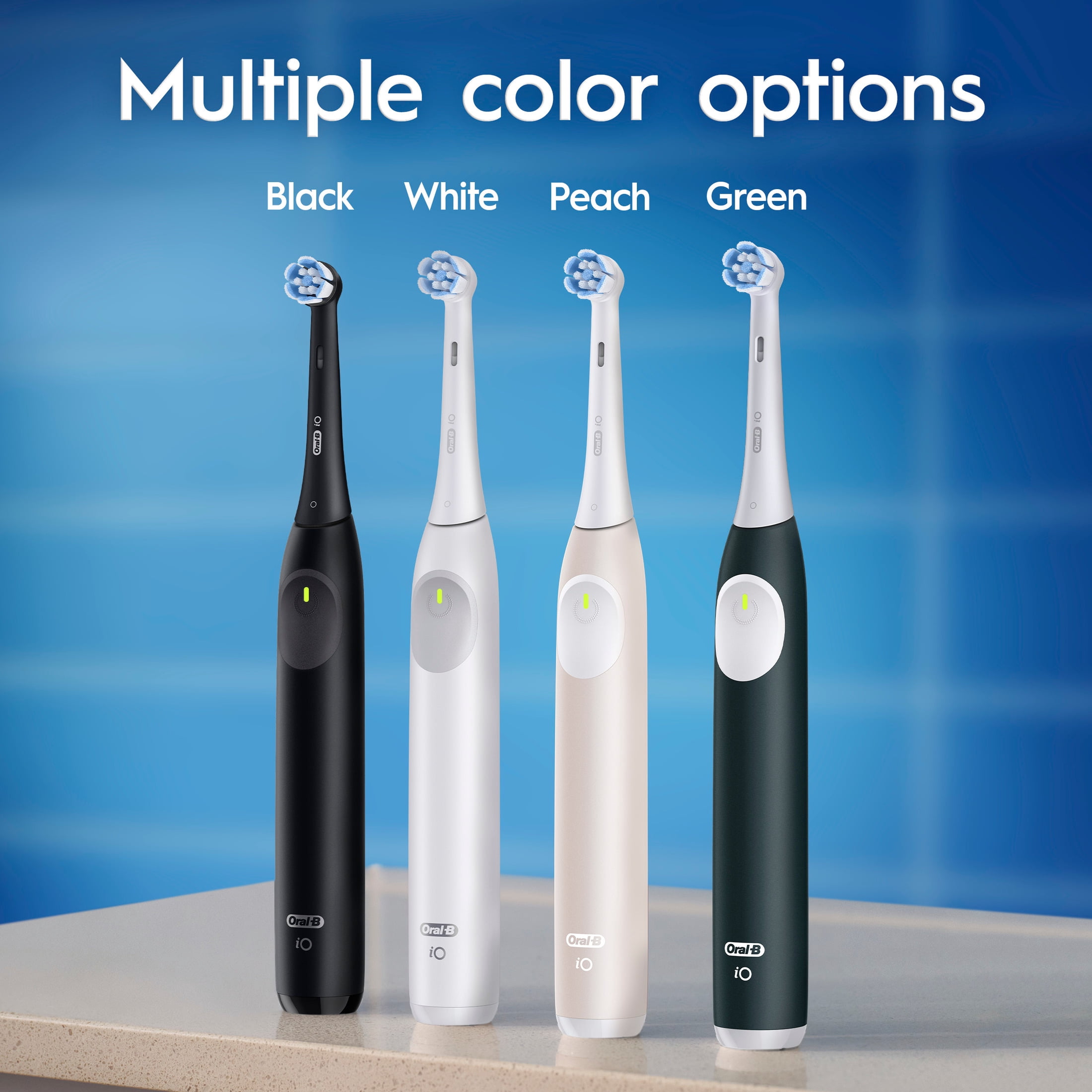 Oral-B Toothbrush, iO Series 2 Rechargeable Electric Toothbrush for Adults & Kids 3+, Night Black, 1 Gentle Care Brush Head