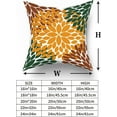 thumbnail image 5 of Burnt Orange Green Pillow Covers 16x16 Inch Dahlias Floral Brown Throw Pillows Modern Farmhouse Rustic Pillow Cases Home Decor for Couch Room Bed Cushion Outdoor Set of 2, 5 of 6