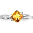 thumbnail image 5 of 14K White Gold Cushion Citrine And Diamond Ringsize 7 (Width 1.6 To 3.25) - Jbsp, 5 of 5