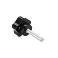 thumbnail image 4 of Uxcell M5 x 15mm Rosca Macho Cabeza de Estrella Galvanizada Negra 5 Paquete, 4 of 5