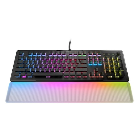ROCCAT - Vulcan II Max Full-size Wired Keyboard with Optical Titan Switch, RGB Lighting, Aluminum Top Plate and Palm Rest - Black