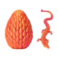thumbnail image 3 of Dragón impreso en 3D, dragón articulado impreso en 3D, regalos de cumpleaños, estatuilla de Animal de dragón completamente articulado realista para el Naranja, 3 of 8