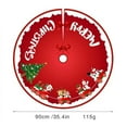 thumbnail image 4 of AuroraX Stylish Classic Christmas Tree Skirt Small Merry Xmas Tree Mat 35" for Xmas Indoor Outdoor Decorations, 4 of 4
