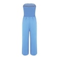 thumbnail image 5 of WTXUE Jumpsuits | Womens Casual Loose Overalls Sleeveless Wide Leg Long Pant Rompers with Pockets | 1 Piece Sky Blue XL, 5 of 6