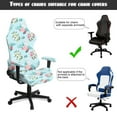 thumbnail image 6 of Xixirimido Gaming Chair Covers, 3D Printing Stretchable Computer Chair Slipcover Soft Non-Slip Gamer Chair Cover with Armrest Covers, Rabbit Floral Easter Egg Blue, 6 of 8