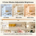 thumbnail image 5 of LUCKLIFE Vanity Desk with LED Lights Mirror & Power Outlet,Makeup Vanity Table for Women Girls Bedroom, White, 5 of 9