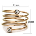 thumbnail image 4 of Womens Rose Gold Ring Anillo Para Mujer Stainless Steel Ring with AAA Grade CZ in Clear Venosa, 4 of 4