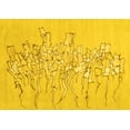 thumbnail image 1 of Ahgly Company Indoor Rectangle Abstract Yellow Contemporary Area Rugs, 5' x 7', 1 of 4