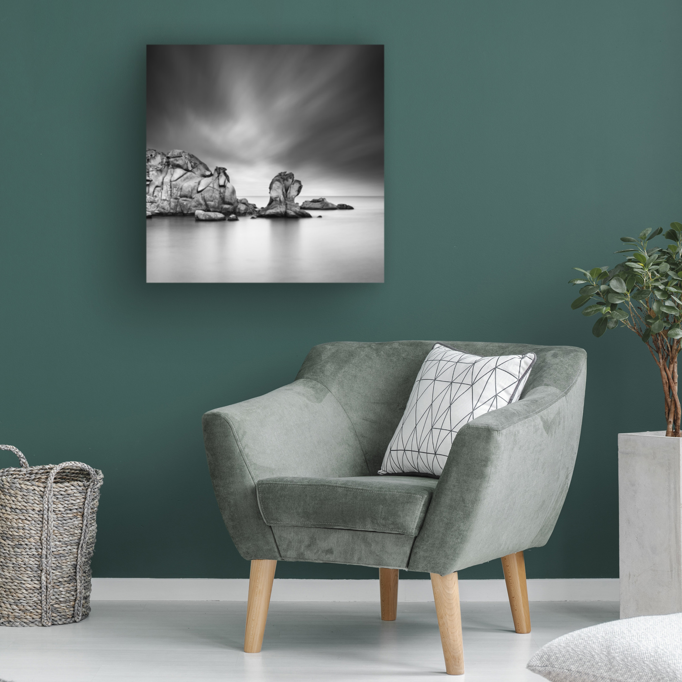Canvas Wall Art - George Digalakis 'Third Rock From The Sun' Wall Art for Living Room, Bedroom, or Office Décor by Trademark Fine Art - 24 x 24 Inches