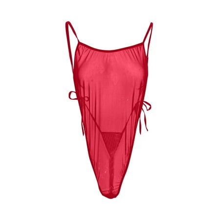Upioiwer Corset Lingerie For Women Mesh Lingerie For Women Women S 1 Piece Backless Mesh Bodysuit Halter Neck Lace Up Sheer Babydoll Teddy Nightie Lace Up Lingerie Fishing Net Sexy Underwear