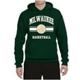 thumbnail image 2 of Wild Bobby City of Milwaukee Basketball Fantasy Fan Sports Unisex Hoodie Sweatshirt, Forest Green, Large, 2 of 5