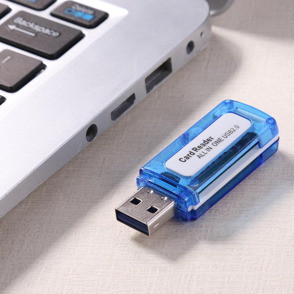 4 in 1 Memory Card Reader USB 2.0 All in One Cardreader for Micro SD TF ...