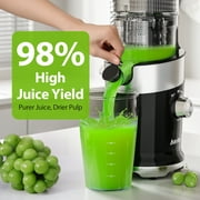 Aeitto Mega4 Masticating Juicer Machines, 4.35' Large Feed Chute, Whole Fruits/Vegetables, High Juice Yield