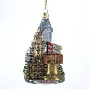 Glass Philadelphia Cityscape Ornament