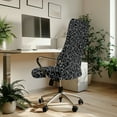 thumbnail image 3 of ZIATUBLES Black Leopard Print Stretchable Home Office Chair Covers Machine Washable Desk Rotating Chair Slipcovers Stylish Furniture Protector Cover with Snap Button, S,, 3 of 7