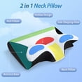 thumbnail image 2 of Almohada cervical viscoelástica HOMCA 2 en 1, contorno ergonómico, 2 of 9