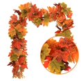 thumbnail image 1 of Hanging Vines 5.7Ft 36Leaves Artificial Fall Maple Leaves Autumn Thanksgiving Decor for Home Fireplace Party Halloween Festival, 1 of 5