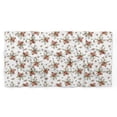 thumbnail image 5 of Bimba White Leaves,Rose & Miosotis Floral Printed Pure Silk Scarf Neck Wrap Summer Hair Bandanas For Women 40 x 80 Inches, 5 of 6