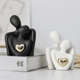 thumbnail image 5 of Mini Couple Statue Tv Stand Decor Abstract Sculpture Knick Knacks Home Couples Love Office Show Pieces Black B, 5 of 6