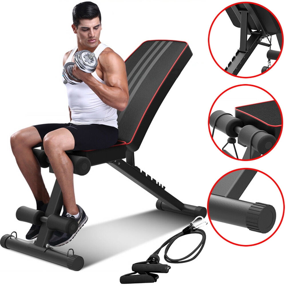 Details about   Adjustable Dumbbell Bench Foldable Workout Bench Incline Abdominal Trainer 