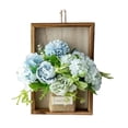 thumbnail image 2 of Votnto Artificial Hanging Peony Hydrangea Flowers with Wooden Frame, Faux Pothos Hanging Plants for Living Room Bedroom Office Home Decor, 2 of 6