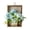 Blue, variant on Blue Artificial Hanging Peony Hydrangea Flowers With Wooden Frame Faux Pothos Hanging Plants for Living Room Bedroom office Home 8.97X6.1X2.36 Inches