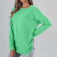 thumbnail image 4 of Breezora Women's Round Neck Comfort Top Soft Homewear Relaxed Fit Loungewear XXXL Size Green, 4 of 6