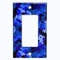 thumbnail image 2 of Metal Light Switch Plate Outlet Cover (Blue Artistic Camo - Single Rocker), 2 of 2