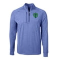 thumbnail image 2 of Men's Cutter & Buck Heather Blue Seattle Sounders FC Big & Tall Adapt Eco Knit Quarter-Zip Top, 2 of 3