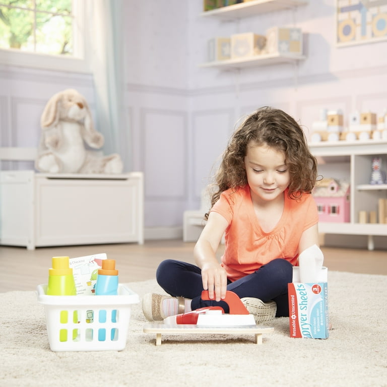 Melissa & Doug Pretend Play Laundry Set - Wooden Iron, Ironing