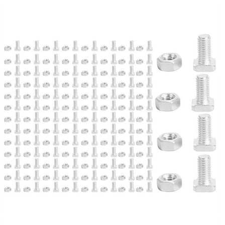 100 Packs Greenhouse Nuts and Bolts Square Head Bolts Nuts Greenhouse Repair Kit Parts Replacement Garden Supplies